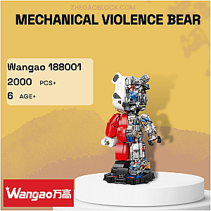 Wangao Block 188001 Mechanical Violence Bear Creator Expert