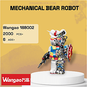 Wangao Block 188002 Mechanical Bear Robot Creator Expert