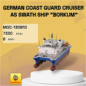 MOC Factory Block 130810 German Coast Guard Cruiser as SWATH Ship "BORKUM" Technician