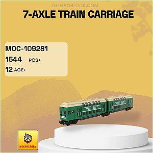 MOC Factory Block 109281 7-Axle Train Carriage Technician