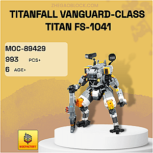 MOC Factory Block 89429 Titanfall Vanguard-Class Titan FS-1041 Movies and Games