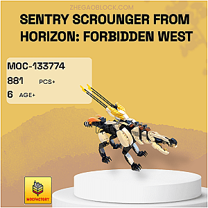 MOC Factory Block 133774 Sentry Scrounger from Horizon: Forbidden West Movies and Games