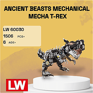 LW Block 60030 Ancient Beasts Mechanical Mecha T-Rex Creator Expert