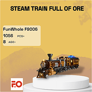 FunWhole Block F9006 Steam Train Full Of Ore Technician