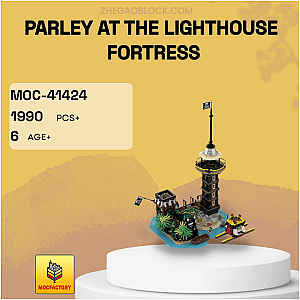 MOC Factory Block 41424 Parley at the Lighthouse Fortress Creator Expert