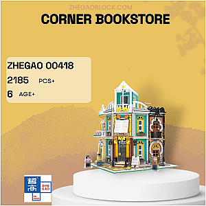 ZHEGAO Block 00418 Corner Bookstore Modular Building