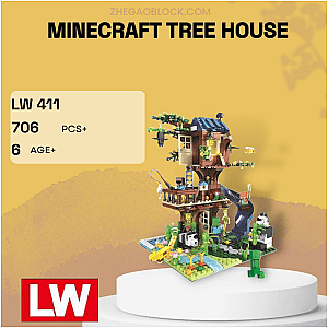 LW Block 411 Minecraft Tree House Creator Expert