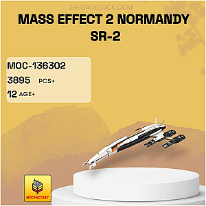 MOC Factory Block 136302 Mass Effect 2 Normandy SR-2 Space
