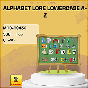 MOC Factory Block 89436 Alphabet Lore Lowercase A-Z Creator Expert