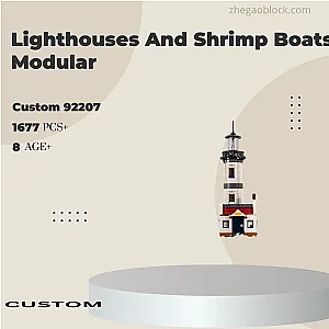 Custom Block 92207 Lighthouses And Shrimp Boats Modular Modular Building