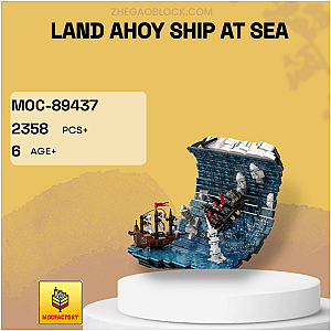 MOC Factory Block 89437 Land Ahoy Ship at Sea Creator Expert
