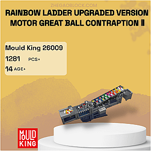 MOULD KING Block 26009 Rainbow Ladder Upgraded Version Motor Great Ball Contraption Ⅱ Creator Expert