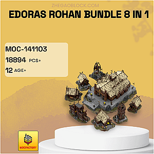 MOC Factory Block 141103 Edoras Rohan Bundle 8 in 1 Movies and Games