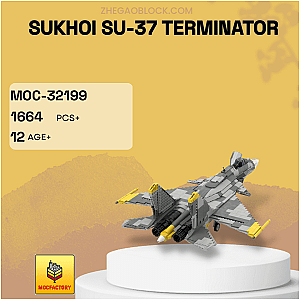 MOC Factory Block 32199 Sukhoi SU-37 TERMINATOR Military