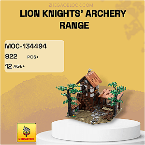MOC Factory Block 134494 Lion Knights' Archery Range Modular Building