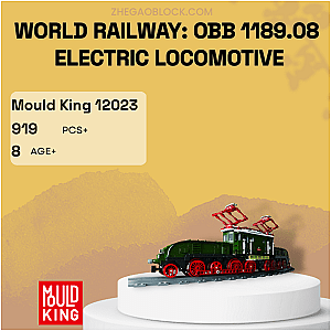 MOULD KING Block 12023 World Railway: OBB 1189.08 Electric Locomotive Technician