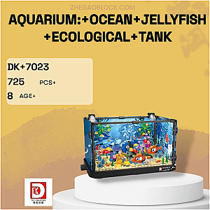 DK Block 7023 Aquarium: Ocean Jellyfish Ecological Tank Creator Expert