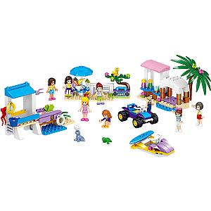 ZHEGAO QL1158 Good friends: Summer Seaside Resort 8 Girls Block