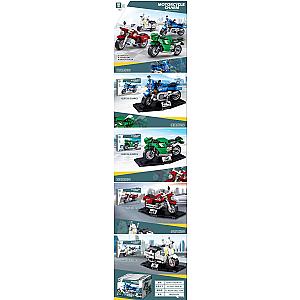 ZHEGAO QL0728 Motorcycle 4 wind speed motorcycles, Ling riding motorcycles, Harley motorcycles, Xiaozhe electric vehicles Racing Cars Block
