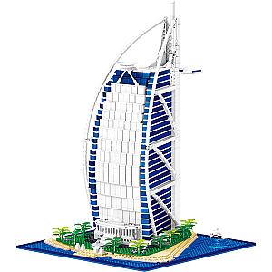 ZHEGAO QL0963 Arab Tower Hotel Dubai, United Arab Emirates Advanced Model Block