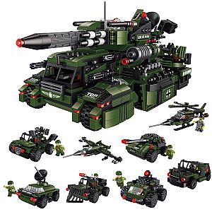 ZHEGAO QL0115 Lightning Raider Chariot 8 combinations Military Block