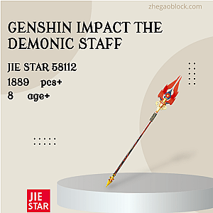 JIESTAR Block 58112 Genshin Impact the Demonic Staff Movies and Games