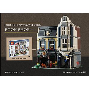ZHEGAO QL0925 Zhegao Street View: Bookstore (10218 Pet Store Set) Advanced Model Block