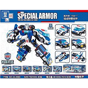 ZHEGAO QL0223 Special Police A 6 combinations Creator Expert Block