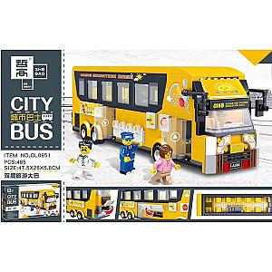 ZHEGAO QL0951 City Bus: Double-Decker Tour Bus City Block