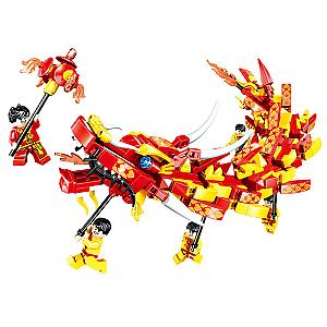 ZHEGAO QL0955 New Year's Day: Dragon Dance Advanced Model Block