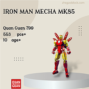 QUANGUAN Block 799 Iron Man Mecha MK85 Movies and Games