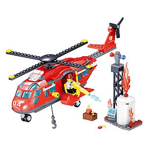 ZHEGAO QL0218 Fire Eagle: Fire and Rescue Helicopter City Block