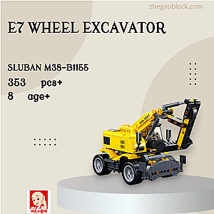 Sluban Block M38-B1155 E7 Wheel Excavator Technician