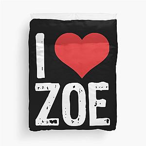 I Love Zoe Duvet Cover