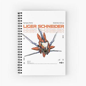 Liger Schneider - Anime Illustration with Urban Graphic Design Spiral Notebook