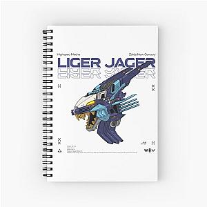 Liger Jager Anime Illustration Urban Graphic Design Spiral Notebook