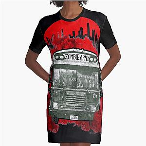 The Zombie Army Bus Graphic T-Shirt Dress