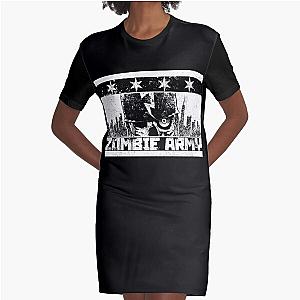 Zombie Army Chicago Flag Graphic T-Shirt Dress