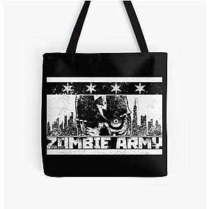 Zombie Army Chicago Flag All Over Print Tote Bag