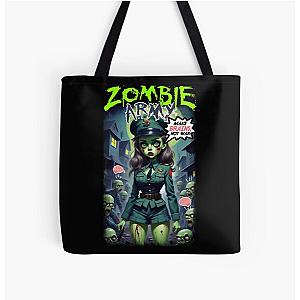 Zombie Army All Over Print Tote Bag