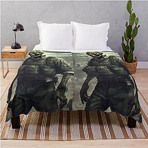 Private Zombie- zombie army types Throw Blanket