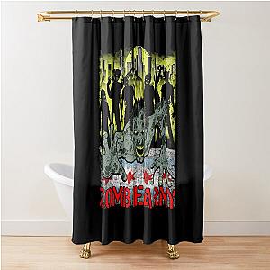 Zombie Army Chicago Shower Curtain