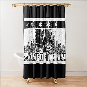 Zombie Army Chicago Flag Shower Curtain