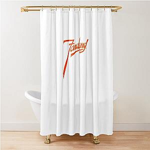 blackwhitereddesign rock band zz top album Shower Curtain